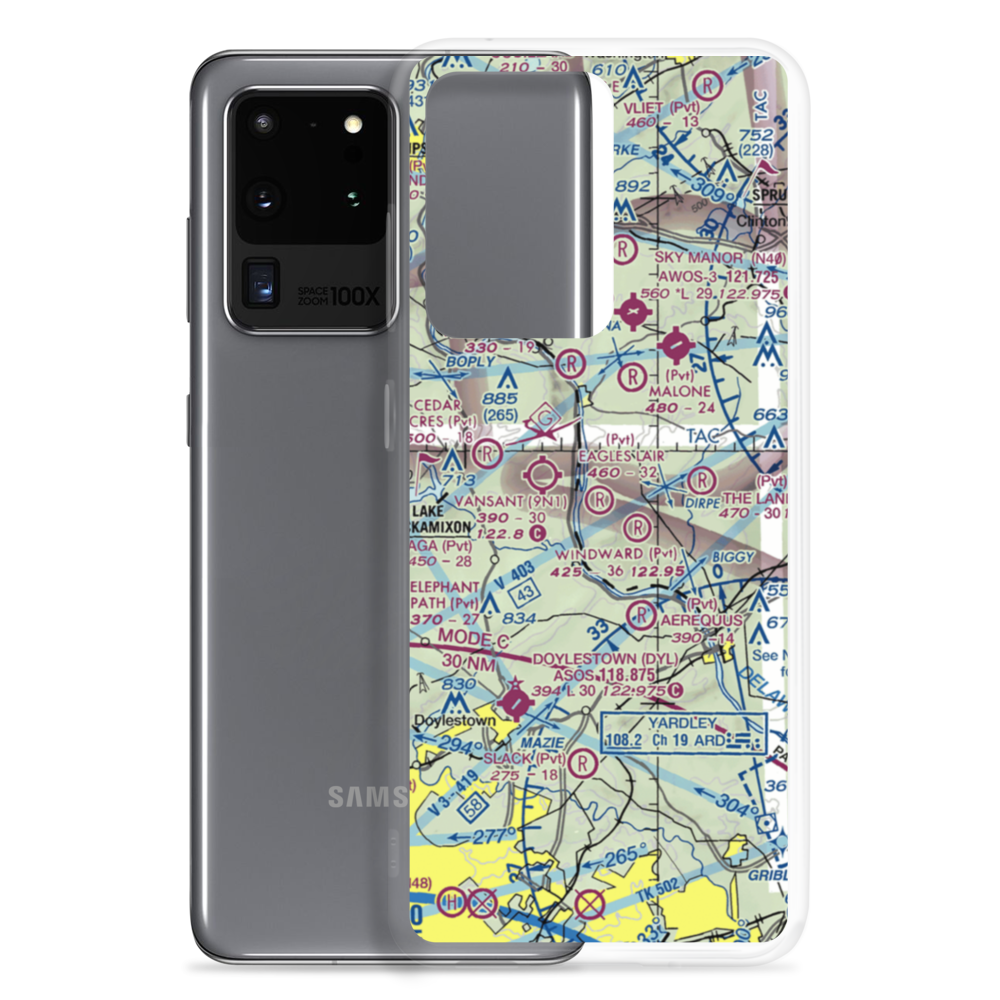 Eagles Lair Airport (NJ63) VFR Sectional Samsung Case Samsung Galaxy S20 Ultra model shown
