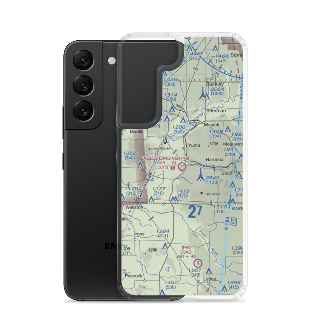 Eagles Landing Airport (4Y9) VFR Sectional Samsung Case Samsung Galaxy S22 model shown