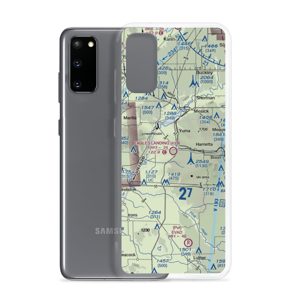 Eagles Landing Airport (4Y9) VFR Sectional Samsung Case Samsung Galaxy S20 model shown