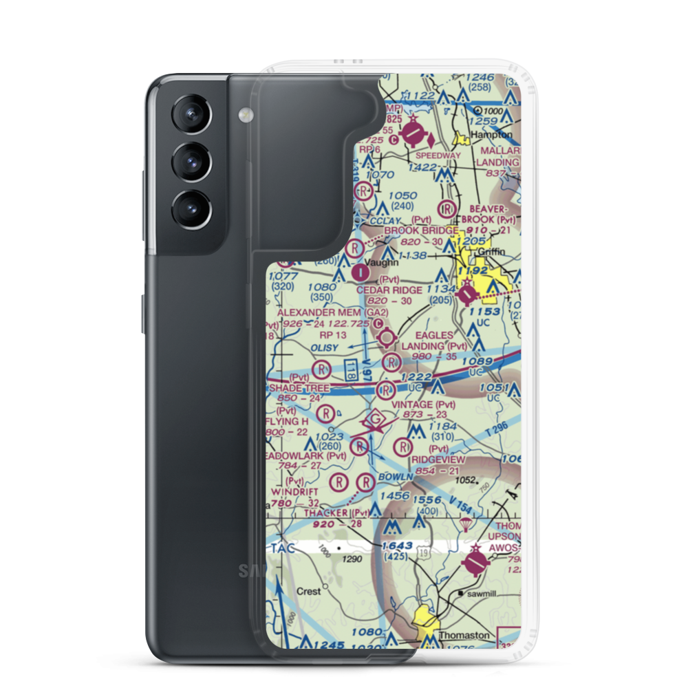 Eagles Landing Airport (5GA3) VFR Sectional Samsung Case Samsung Galaxy S21 model shown