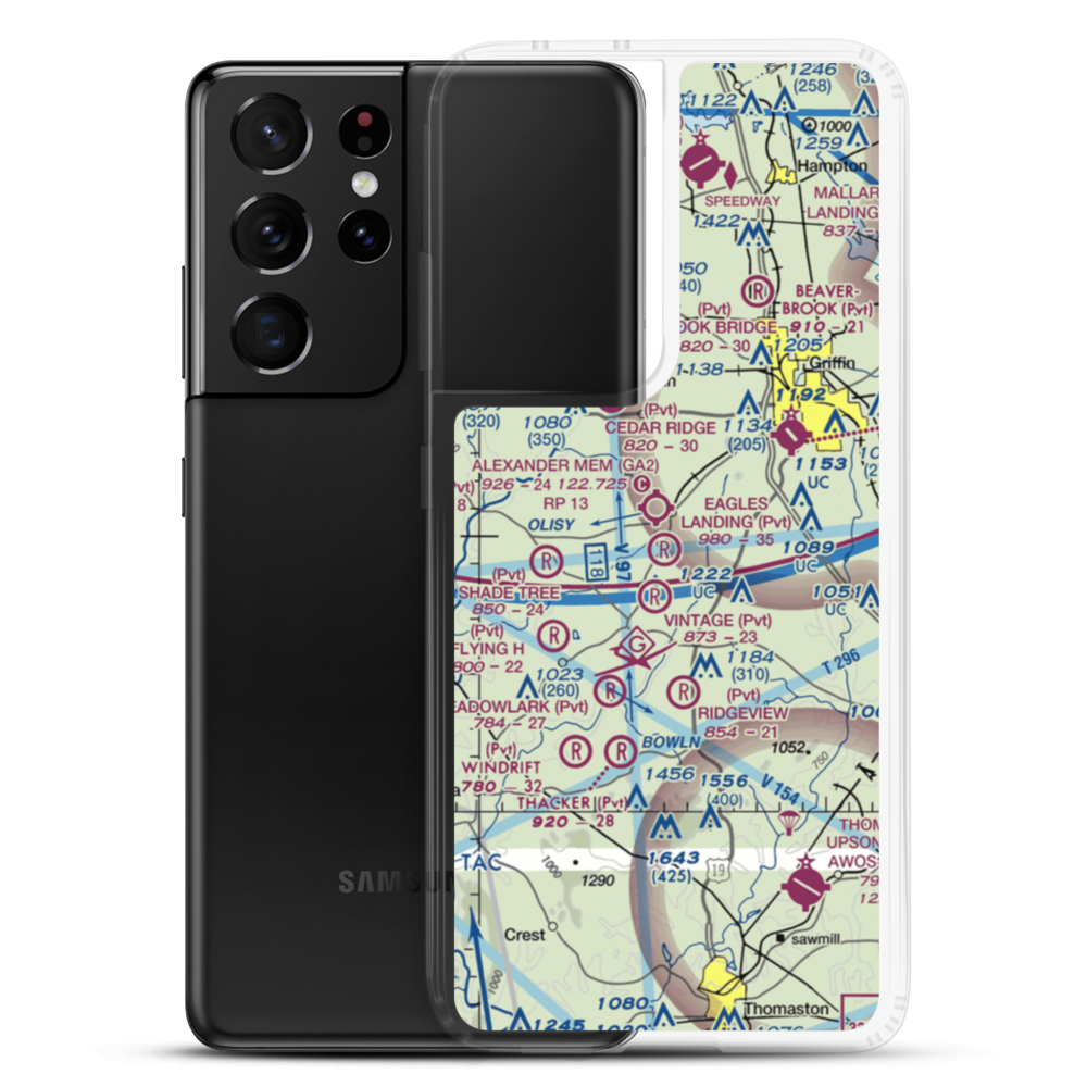 Eagles Landing Airport (5GA3) VFR Sectional Samsung Case Samsung Galaxy S21 Ultra model shown