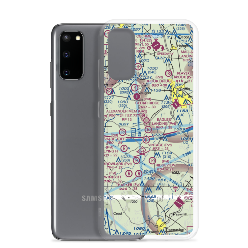 Eagles Landing Airport (5GA3) VFR Sectional Samsung Case Samsung Galaxy S20 model shown