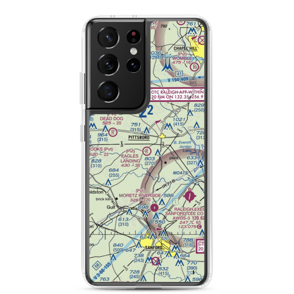 Eagles Landing Airport (9NC8) VFR Sectional Samsung Case Samsung Galaxy S21 Ultra model shown