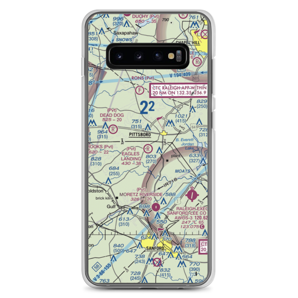 Eagles Landing Airport (9NC8) VFR Sectional Samsung Case Samsung Galaxy S10+ model shown