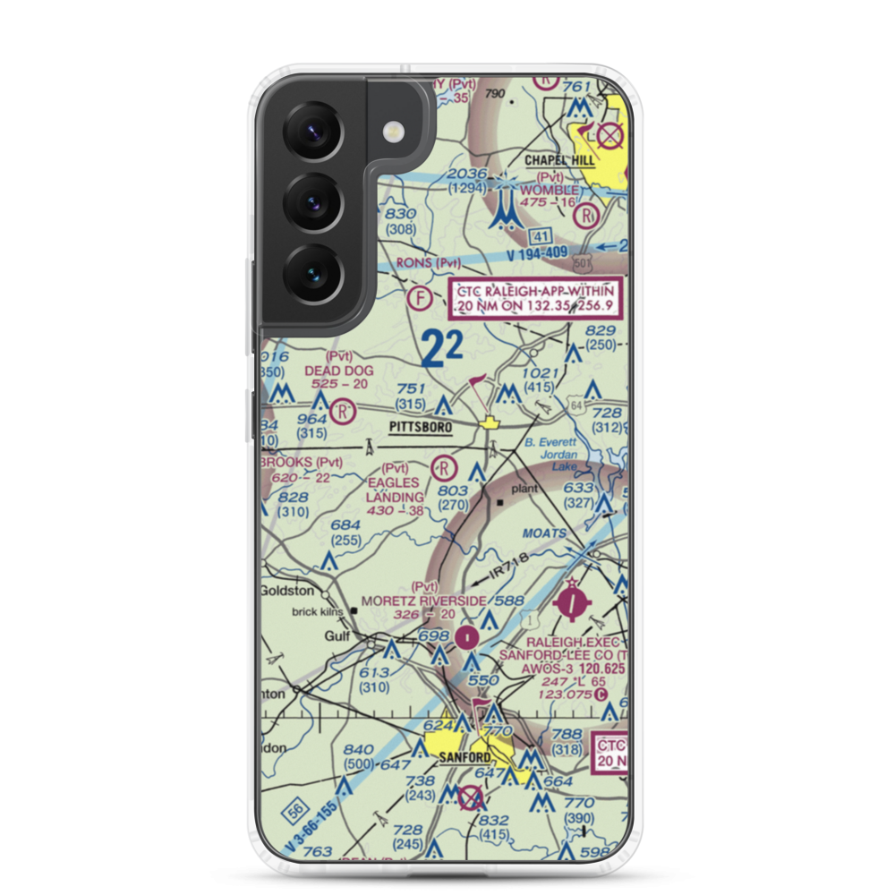 Eagles Landing Airport (9NC8) VFR Sectional Samsung Case Samsung Galaxy S22 Plus model shown