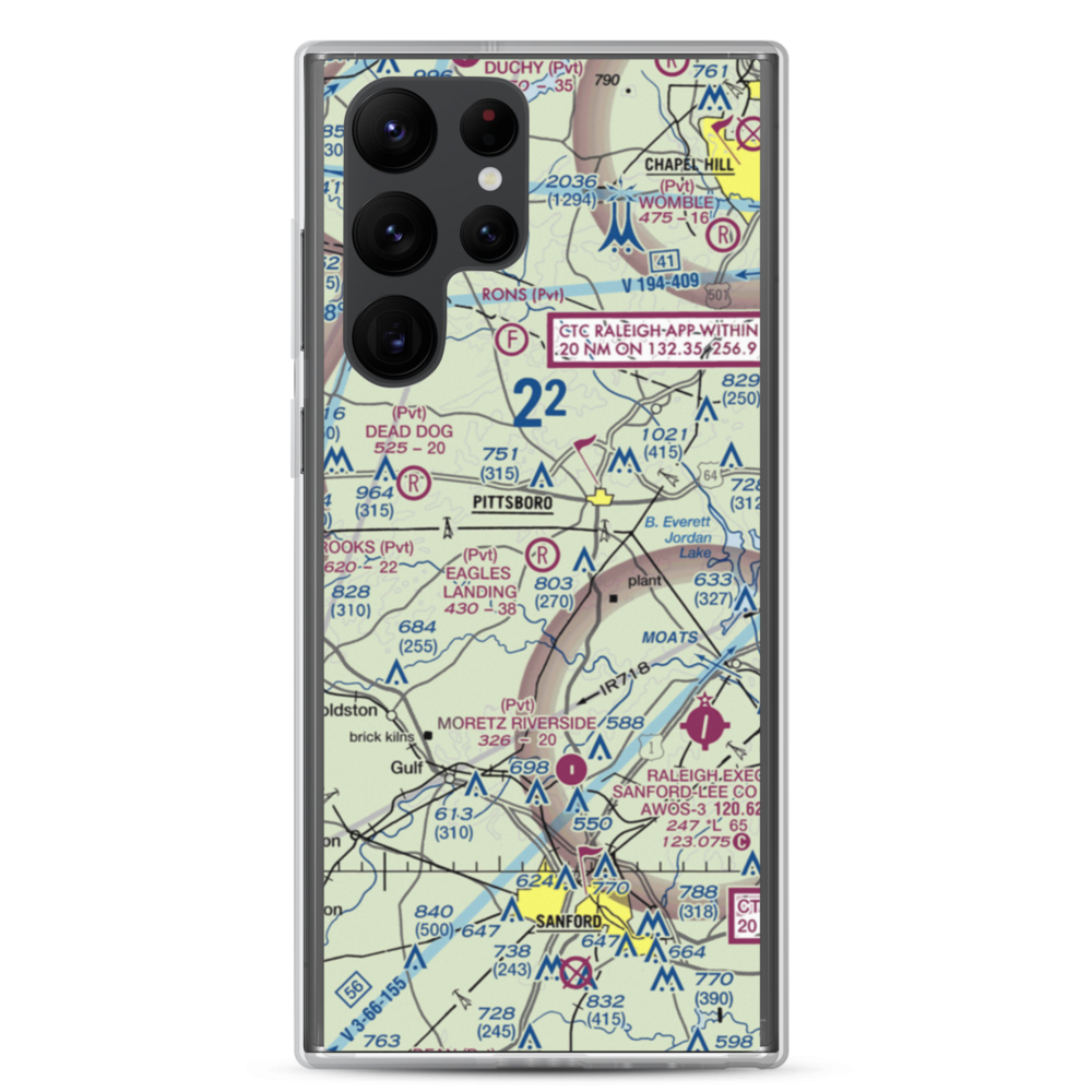 Eagles Landing Airport (9NC8) VFR Sectional Samsung Case Samsung Galaxy S22 Ultra model shown