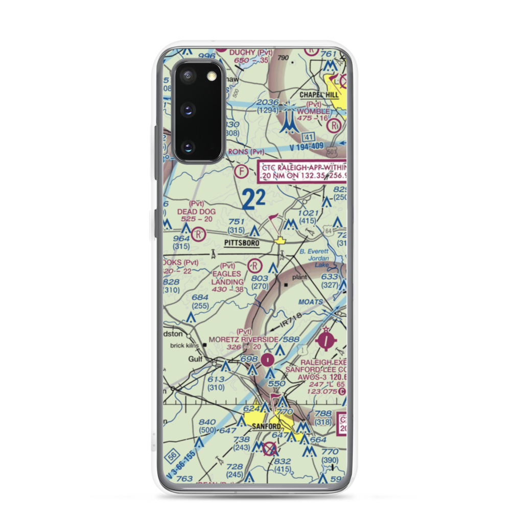 Eagles Landing Airport (9NC8) VFR Sectional Samsung Case Samsung Galaxy S20 model shown