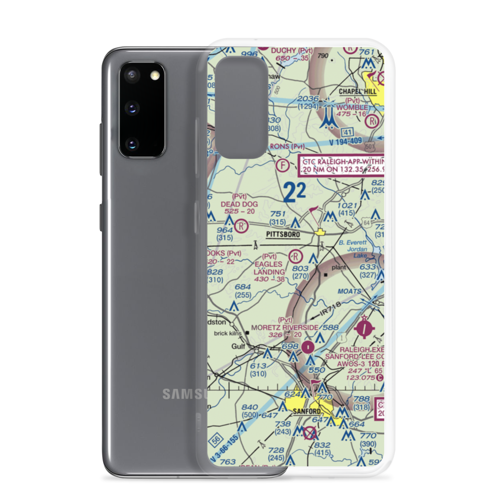 Eagles Landing Airport (9NC8) VFR Sectional Samsung Case Samsung Galaxy S20 model shown