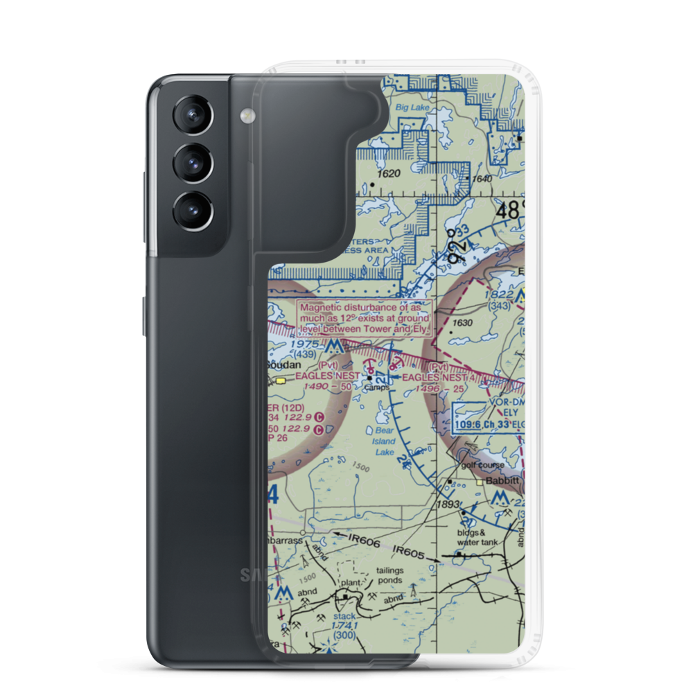 Eagles Nest 4 Seaplane Base (73MN) VFR Sectional Samsung Case Samsung Galaxy S21 model shown