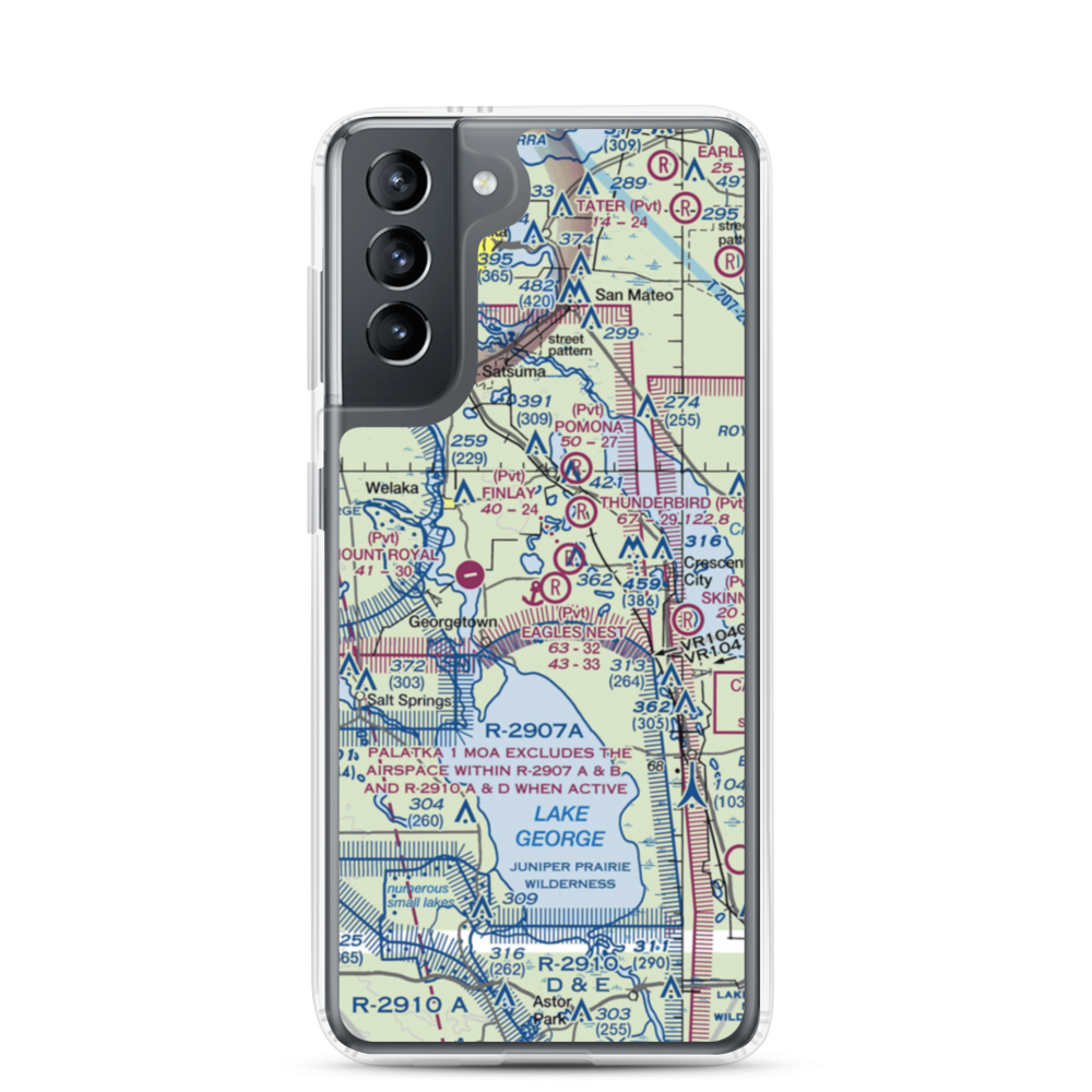 Eagles Nest Aerodrome (FD44) VFR Sectional Samsung Case Samsung Galaxy S21 model shown