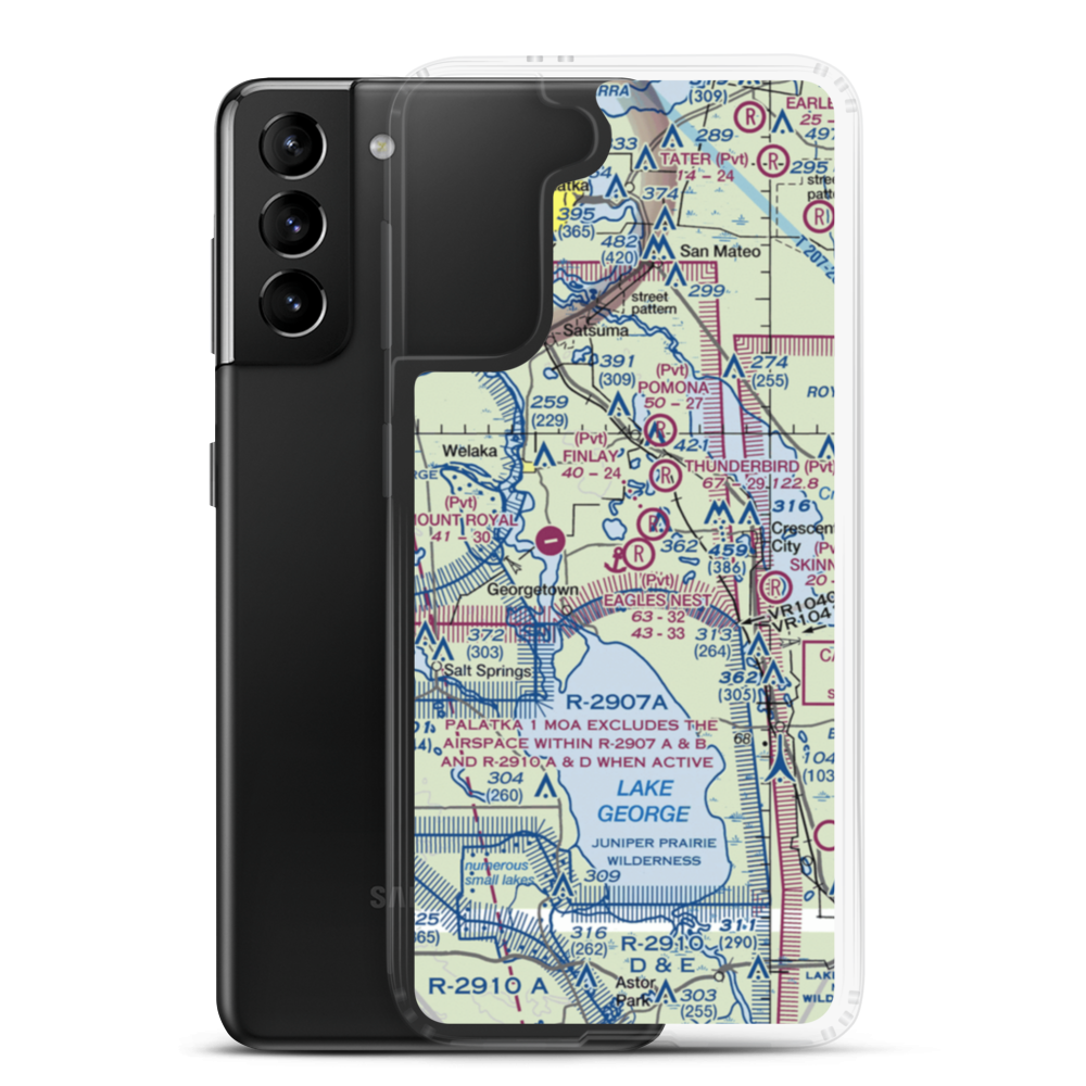 Eagles Nest Aerodrome (FD44) VFR Sectional Samsung Case Samsung Galaxy S21 Plus model shown