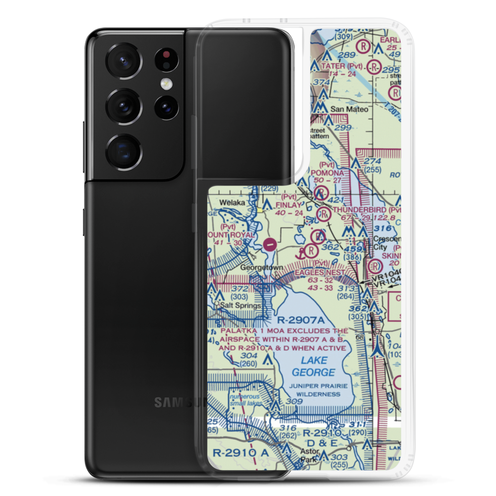 Eagles Nest Aerodrome (FD44) VFR Sectional Samsung Case Samsung Galaxy S21 Ultra model shown
