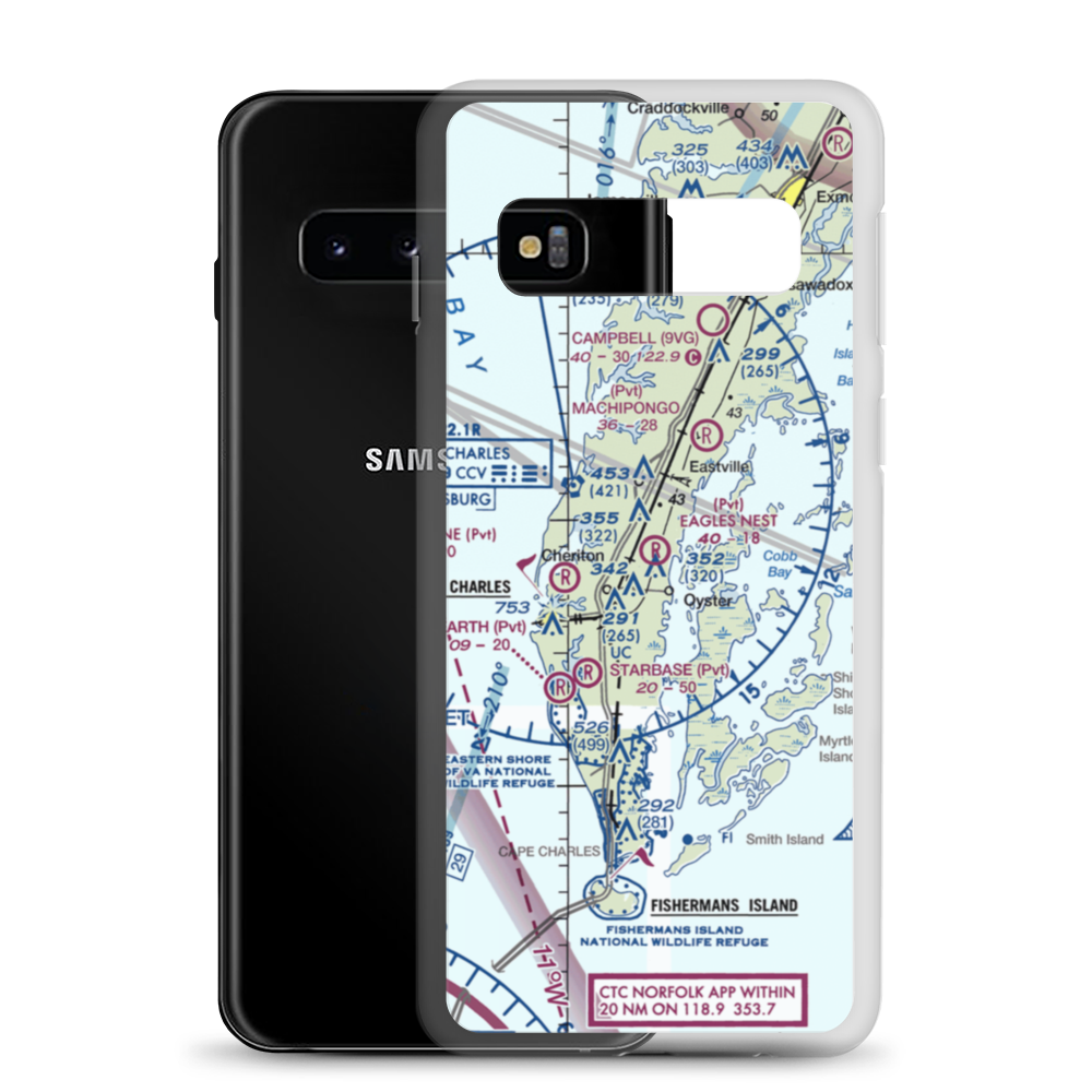 Eagles Nest Airport (21VA) VFR Sectional Samsung Case Samsung Galaxy S10 model shown