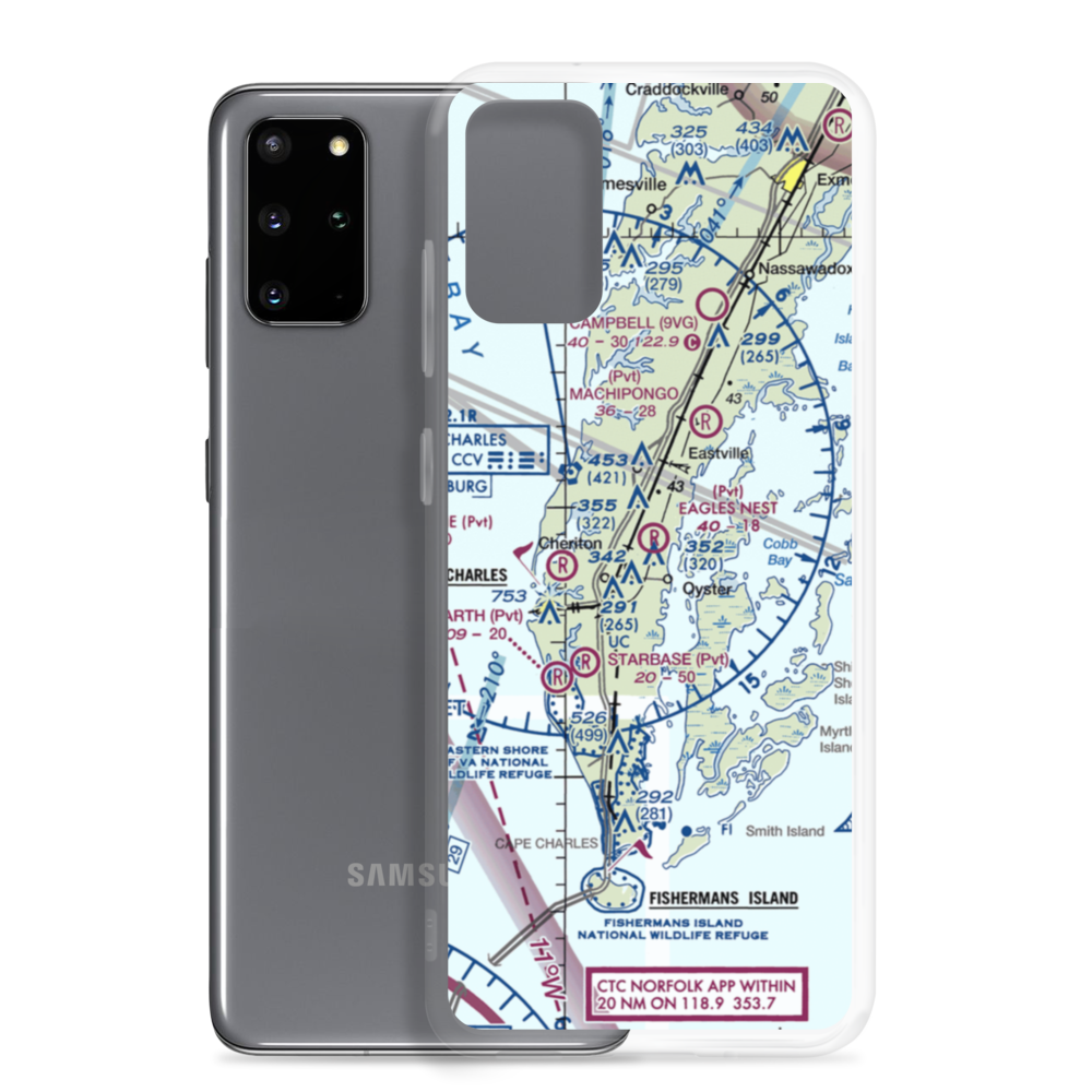 Eagles Nest Airport (21VA) VFR Sectional Samsung Case Samsung Galaxy S20 Plus model shown