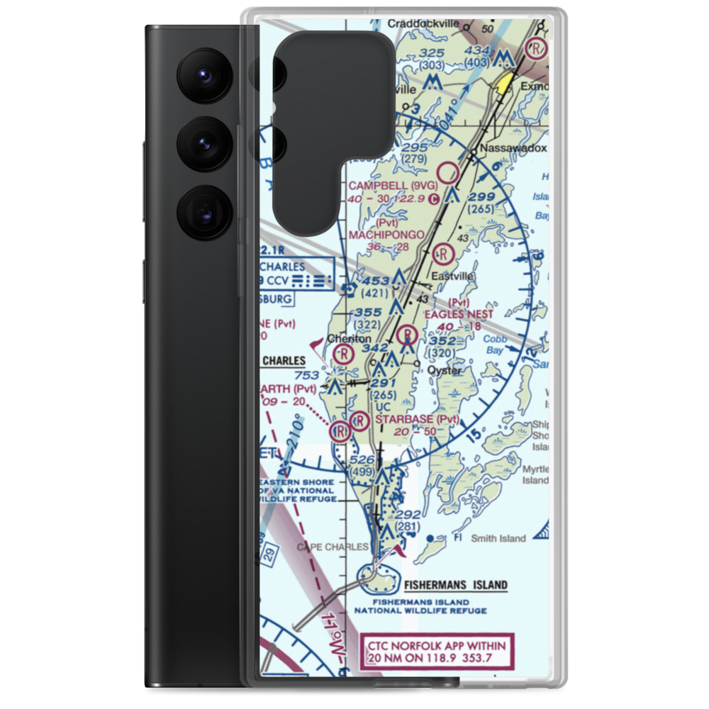Eagles Nest Airport (21VA) VFR Sectional Samsung Case Samsung Galaxy S22 Ultra model shown