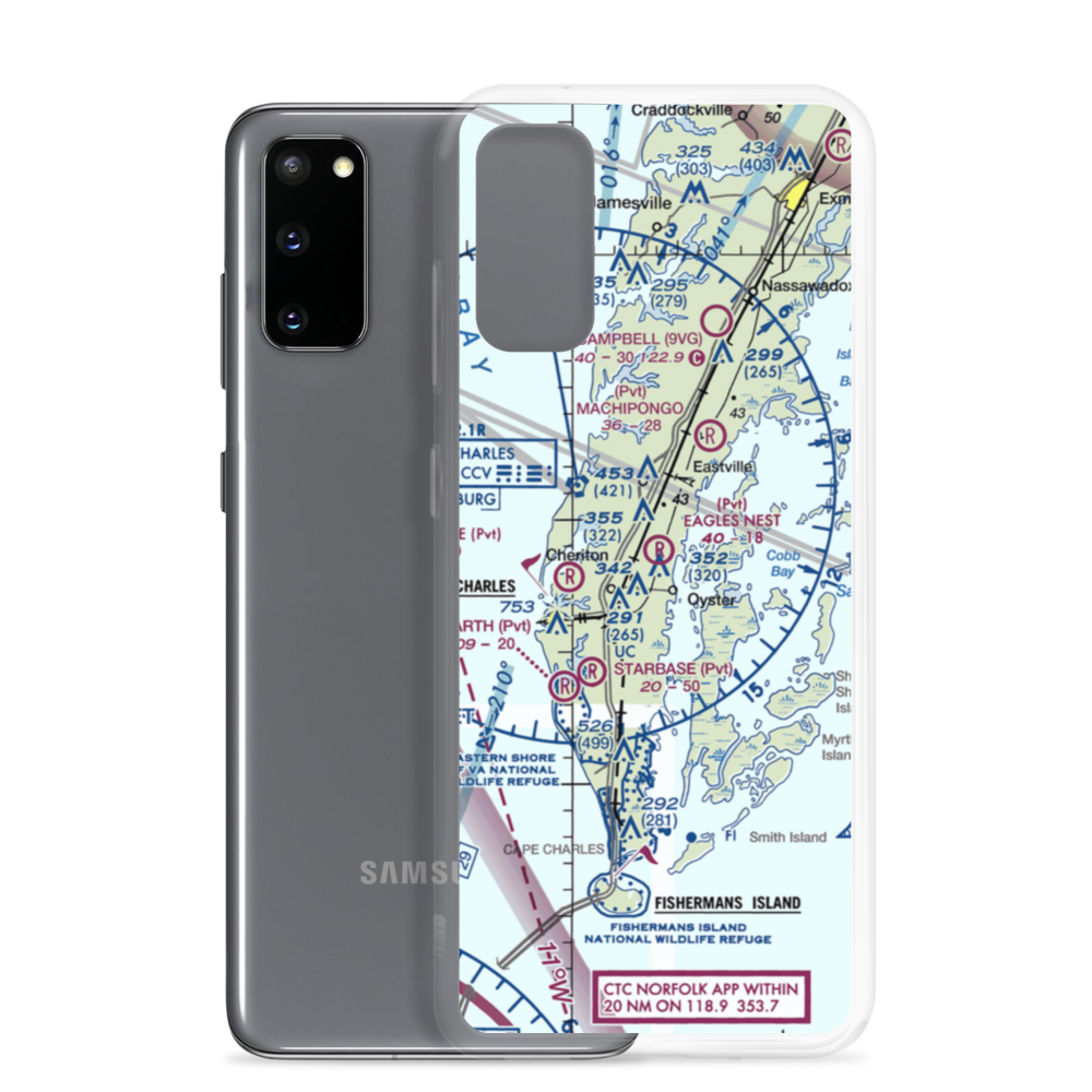 Eagles Nest Airport (21VA) VFR Sectional Samsung Case Samsung Galaxy S20 model shown
