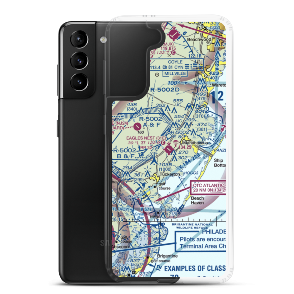 Eagles Nest Airport (31E) VFR Sectional Samsung Case Samsung Galaxy S21 Plus model shown