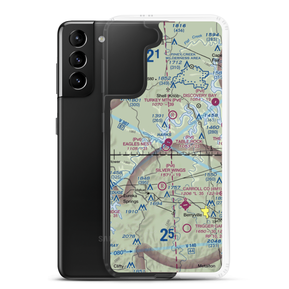 Eagles Nest Airport (MU98) VFR Sectional Samsung Case Samsung Galaxy S21 Plus model shown
