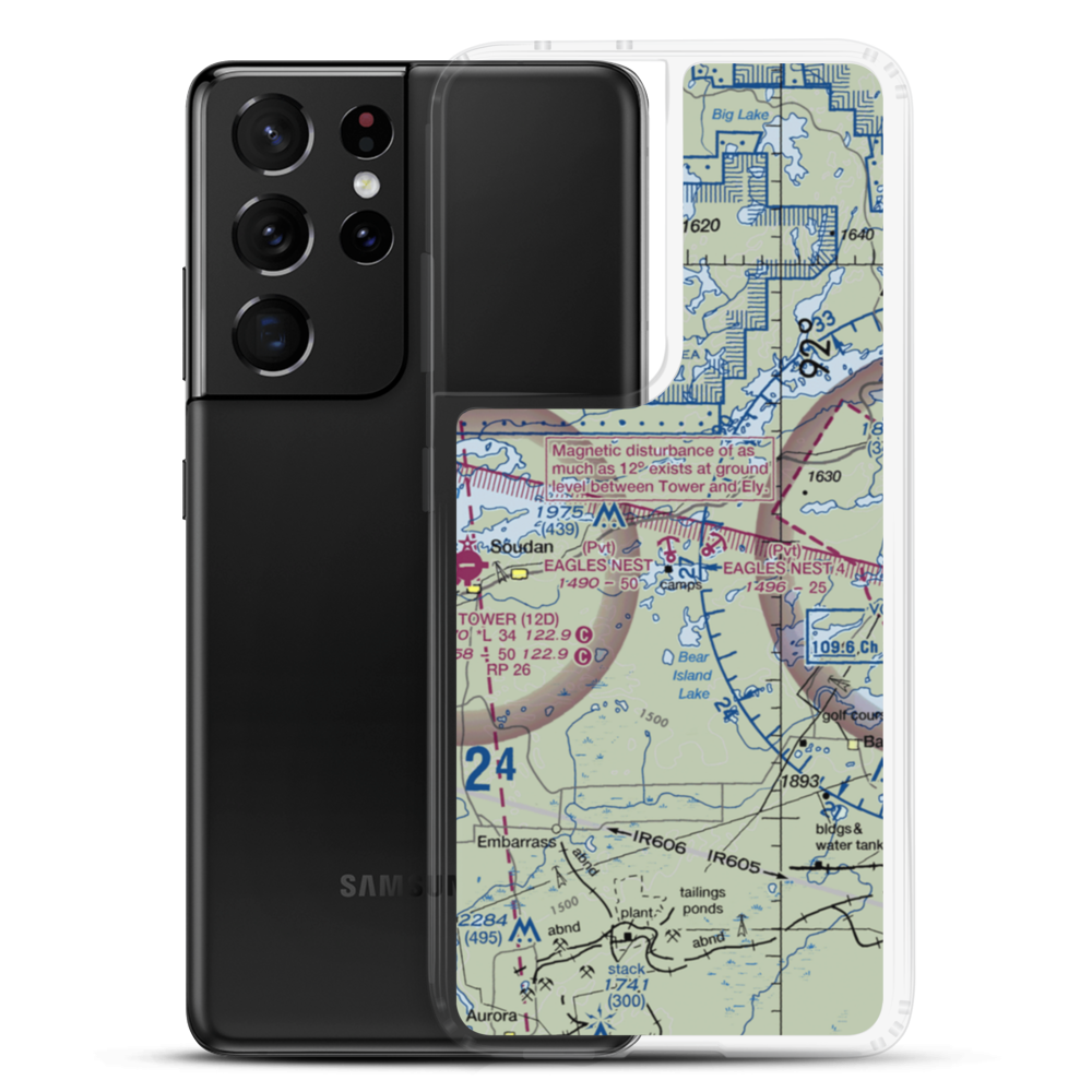 Eagles Nest Seaplane Base (7MN2) VFR Sectional Samsung Case Samsung Galaxy S21 Ultra model shown