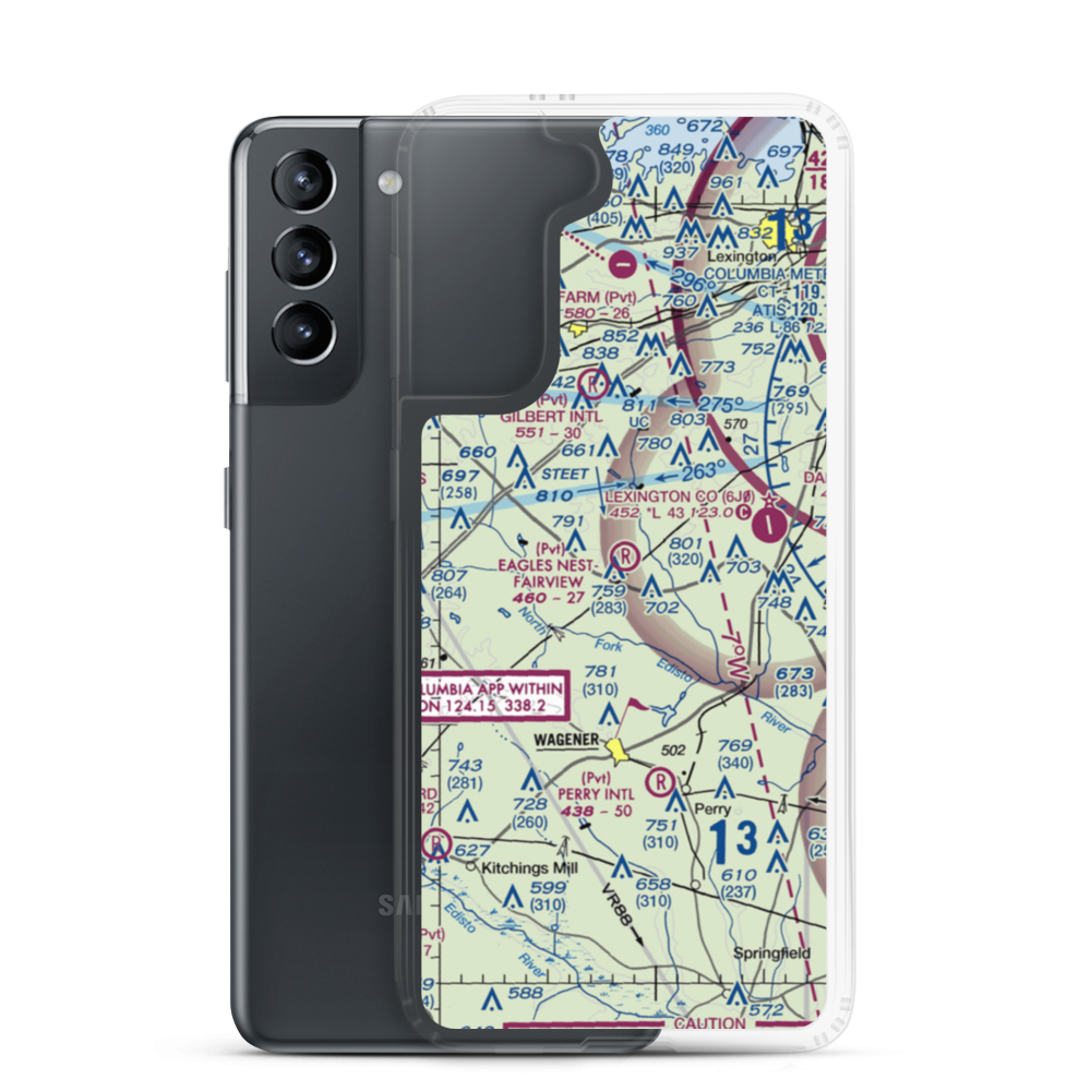 Eagles Nest-Fairview Airpark (SC23) VFR Sectional Samsung Case Samsung Galaxy S21 model shown