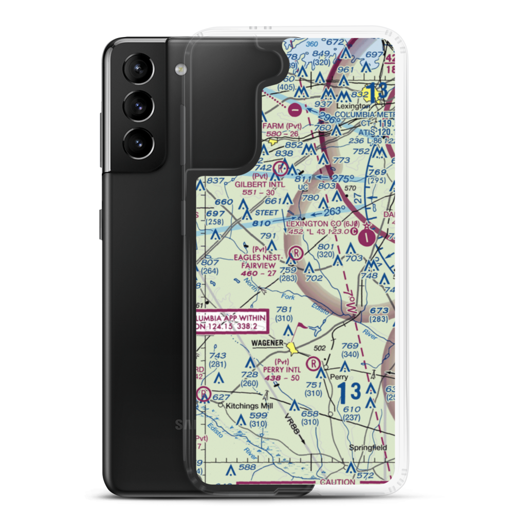 Eagles Nest-Fairview Airpark (SC23) VFR Sectional Samsung Case Samsung Galaxy S21 Plus model shown