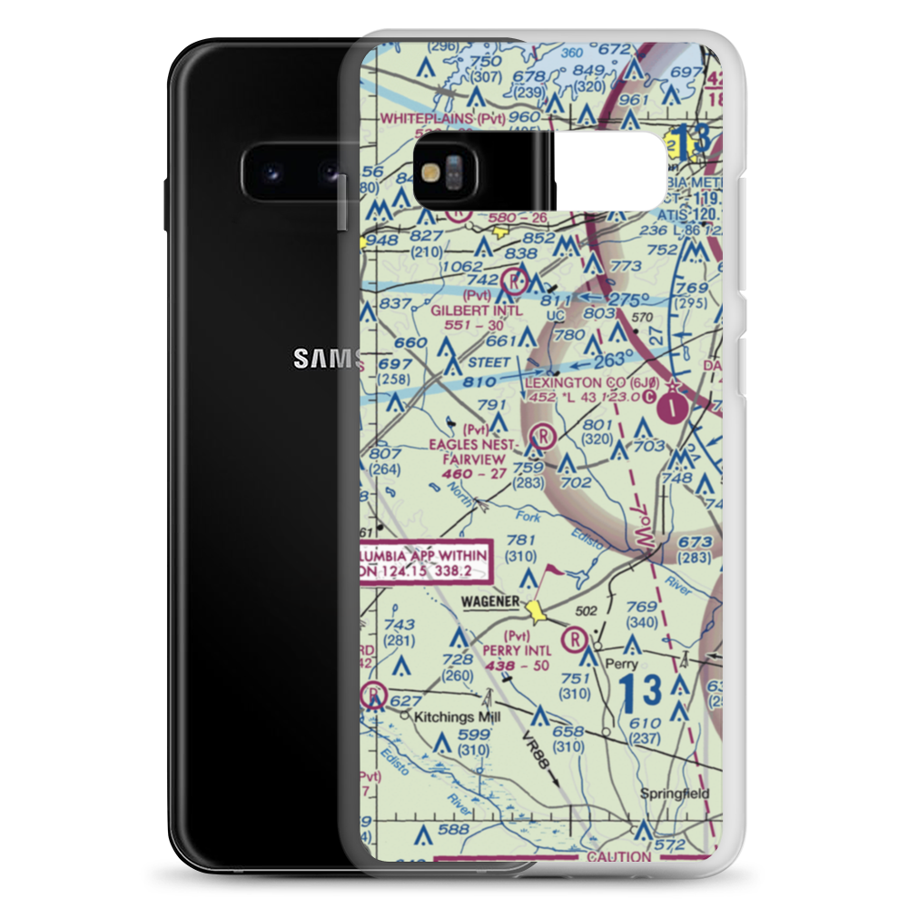 Eagles Nest-Fairview Airpark (SC23) VFR Sectional Samsung Case Samsung Galaxy S10+ model shown