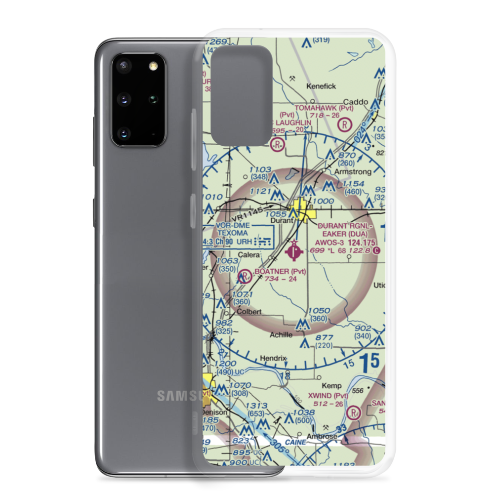 Eaker Field (DUA) VFR Sectional Samsung Case Samsung Galaxy S20 Plus model shown