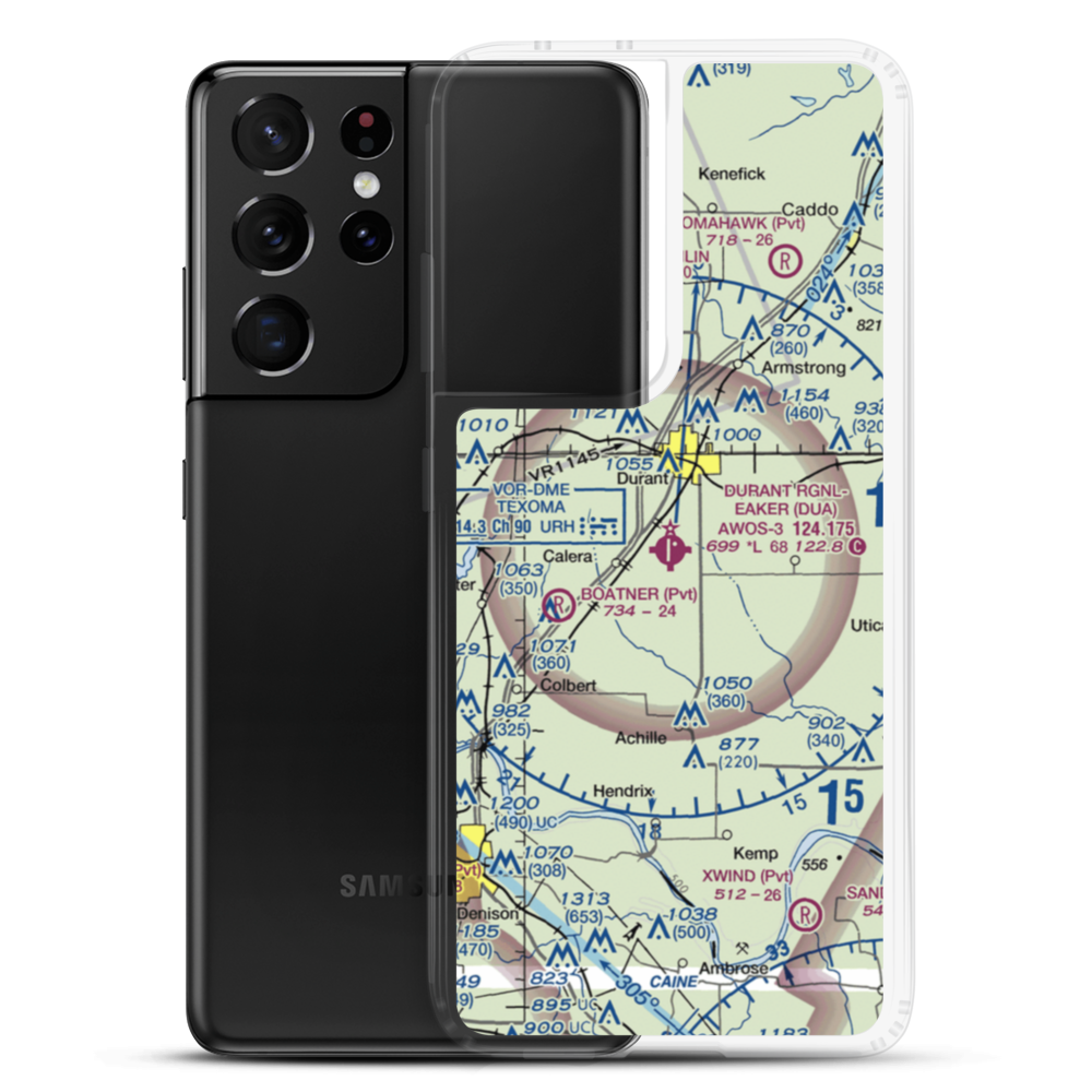 Eaker Field (DUA) VFR Sectional Samsung Case Samsung Galaxy S21 Ultra model shown