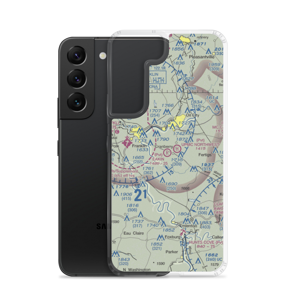 Eakin Airport (11PN) VFR Sectional Samsung Case Samsung Galaxy S22 model shown