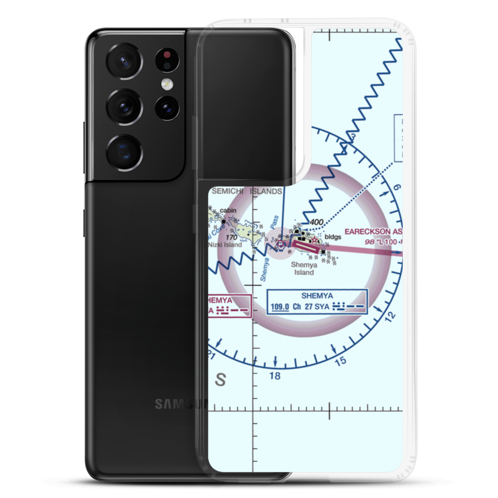 Eareckson Air Station (SYA) VFR Sectional Samsung Case Samsung Galaxy S21 Ultra model shown