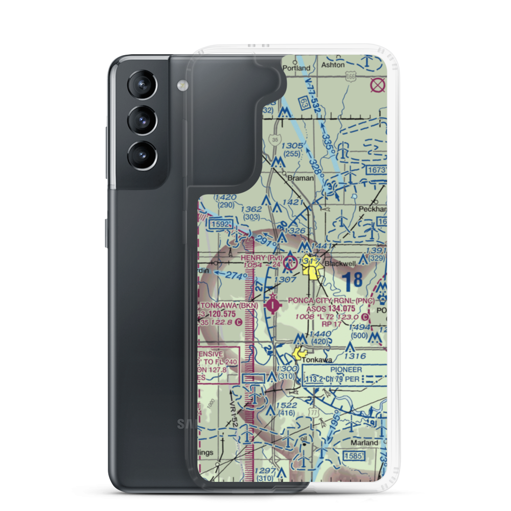 Earl Henry Airport (6OK6) VFR Sectional Samsung Case Samsung Galaxy S21 model shown