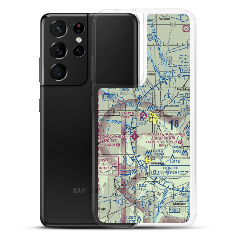 Earl Henry Airport (6OK6) VFR Sectional Samsung Case Samsung Galaxy S21 Ultra model shown