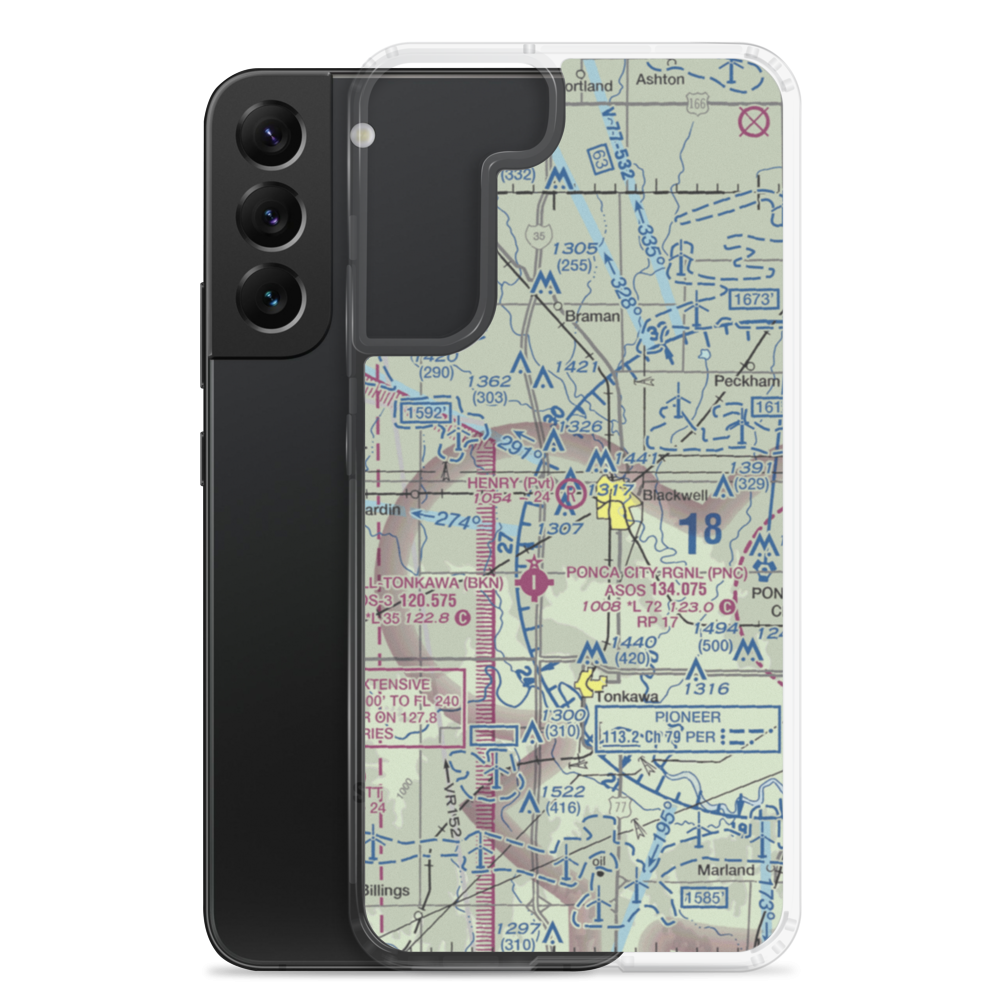 Earl Henry Airport (6OK6) VFR Sectional Samsung Case Samsung Galaxy S22 Plus model shown