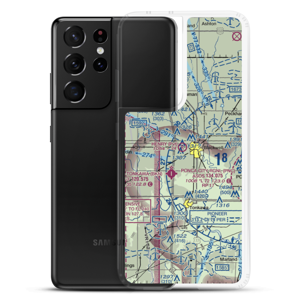Earl Henry Airport (BWL) VFR Sectional Samsung Case Samsung Galaxy S21 Ultra model shown