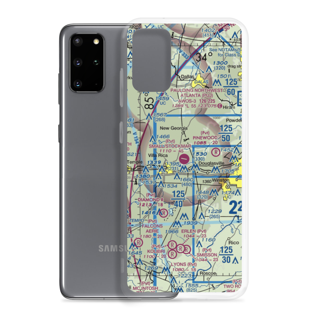 Earl L. Small Jr. Field/Stockmar Airport (20GA) VFR Sectional Samsung Case Samsung Galaxy S20 Plus model shown