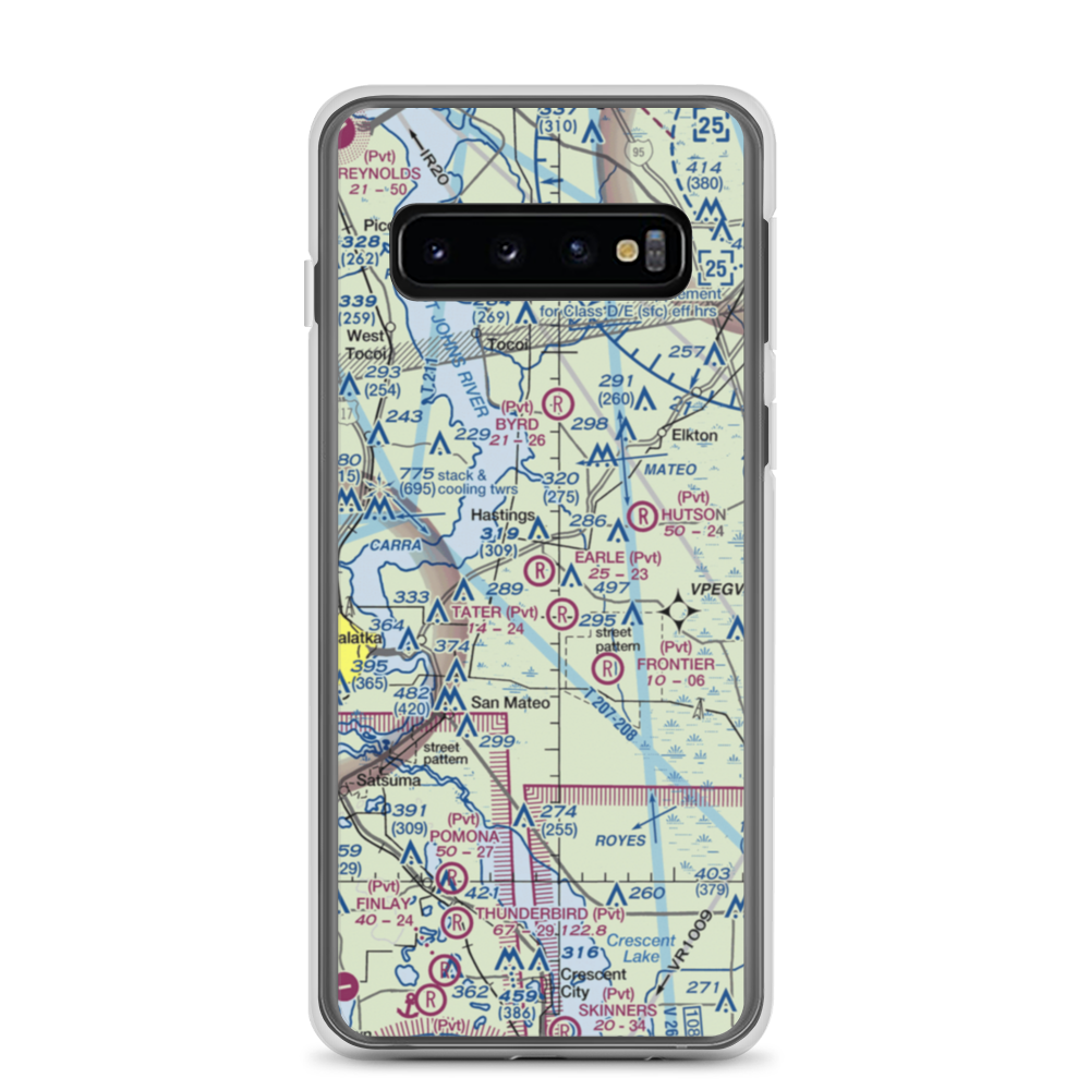 Earle Airpark (13FA) VFR Sectional Samsung Case Samsung Galaxy S10 model shown
