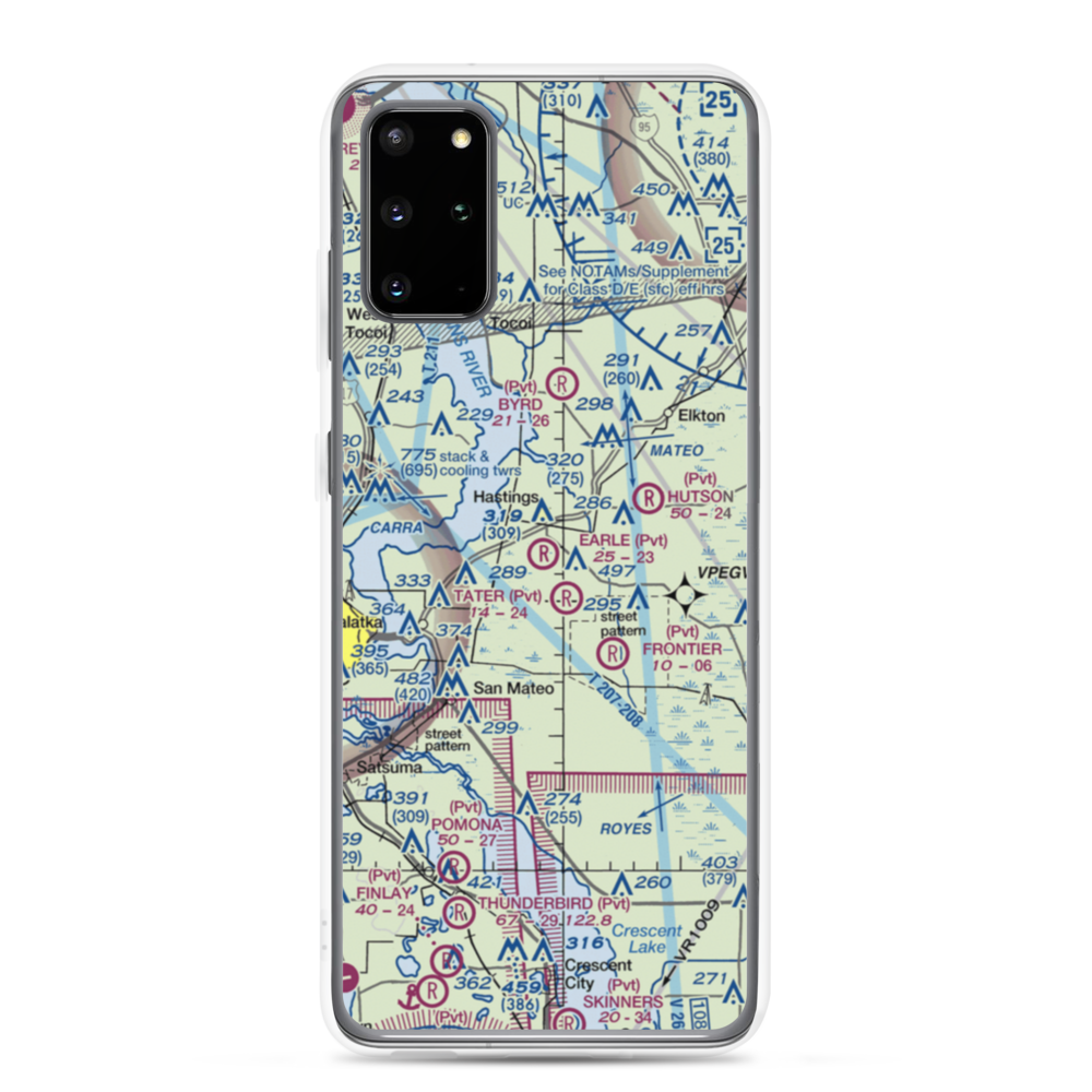 Earle Airpark (13FA) VFR Sectional Samsung Case Samsung Galaxy S20 Plus model shown