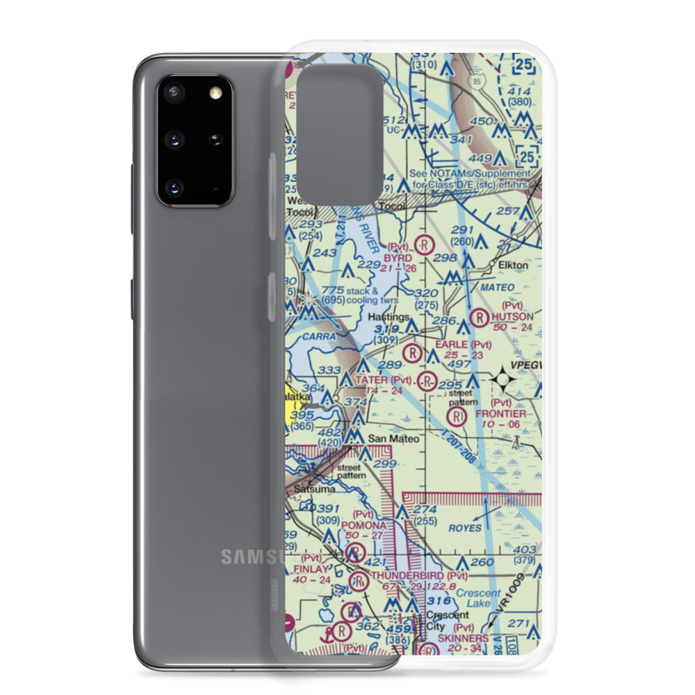 Earle Airpark (13FA) VFR Sectional Samsung Case Samsung Galaxy S20 Plus model shown
