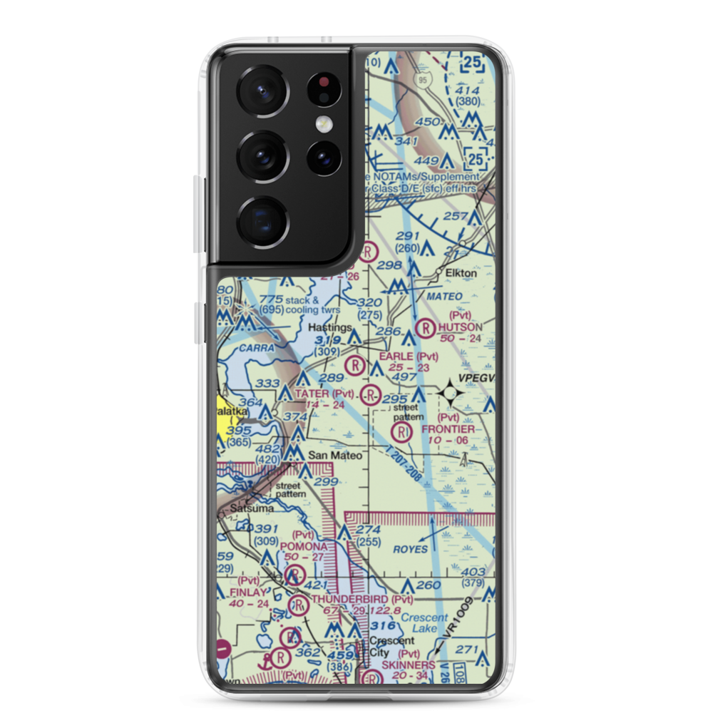 Earle Airpark (13FA) VFR Sectional Samsung Case Samsung Galaxy S21 Ultra model shown