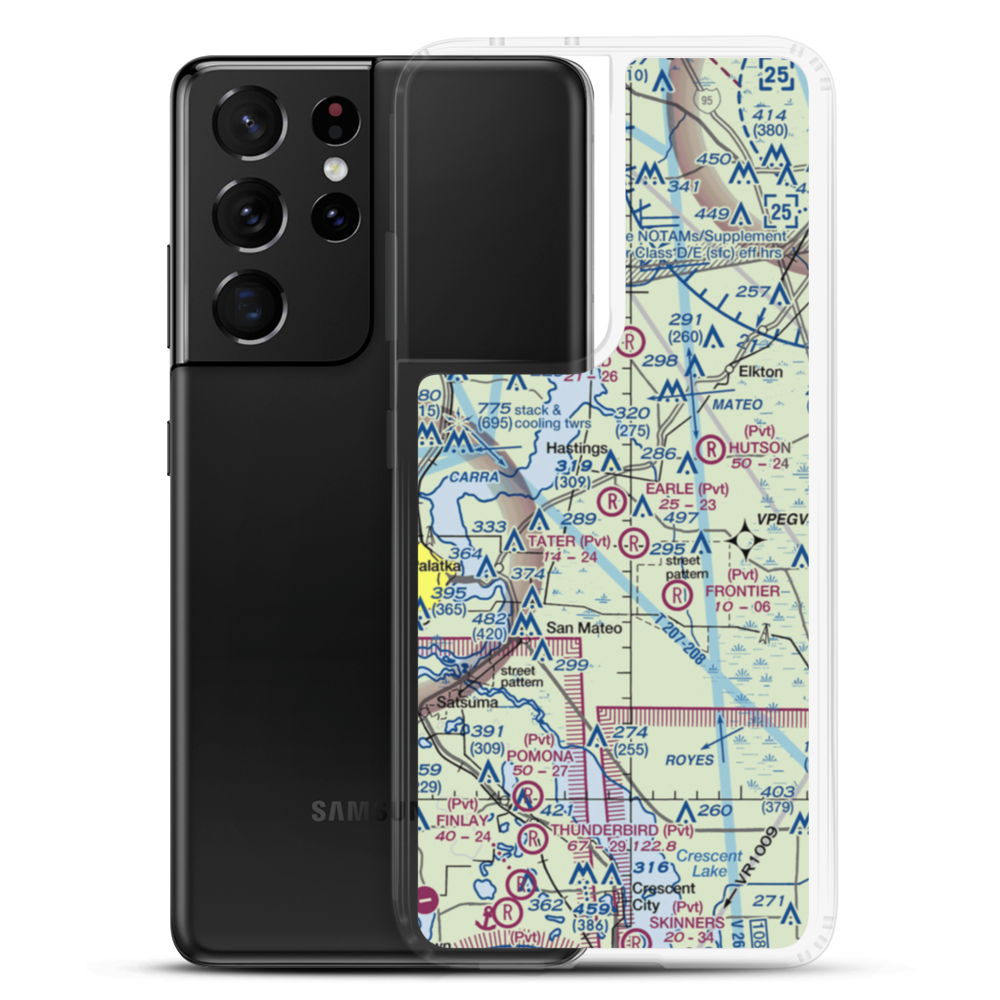 Earle Airpark (13FA) VFR Sectional Samsung Case Samsung Galaxy S21 Ultra model shown