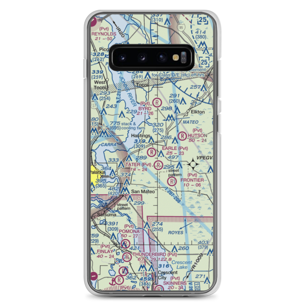 Earle Airpark (13FA) VFR Sectional Samsung Case Samsung Galaxy S10+ model shown
