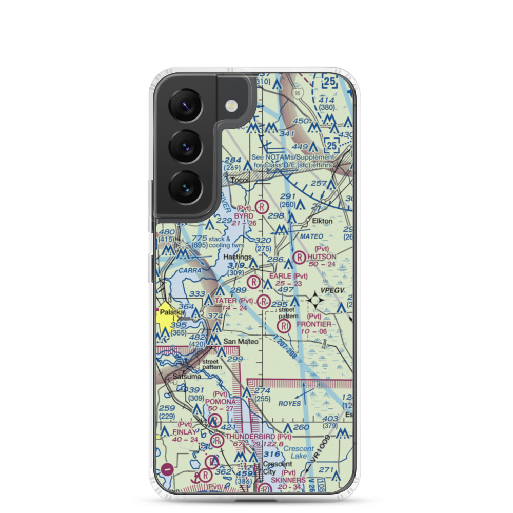 Earle Airpark (13FA) VFR Sectional Samsung Case Samsung Galaxy S22 model shown