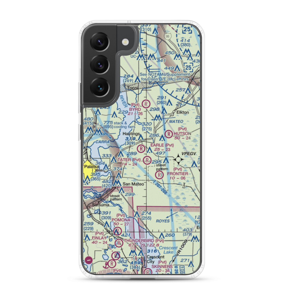 Earle Airpark (13FA) VFR Sectional Samsung Case Samsung Galaxy S22 Plus model shown