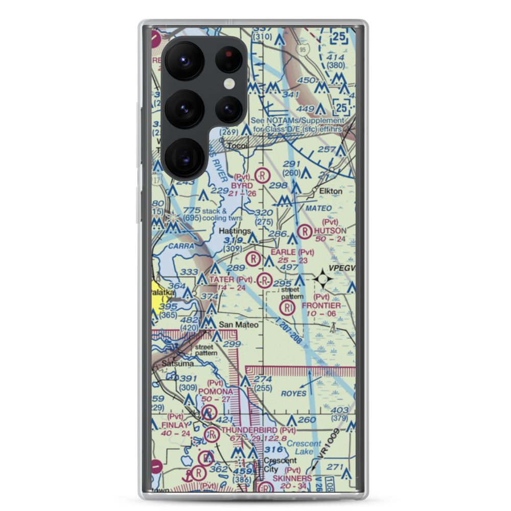 Earle Airpark (13FA) VFR Sectional Samsung Case Samsung Galaxy S22 Ultra model shown