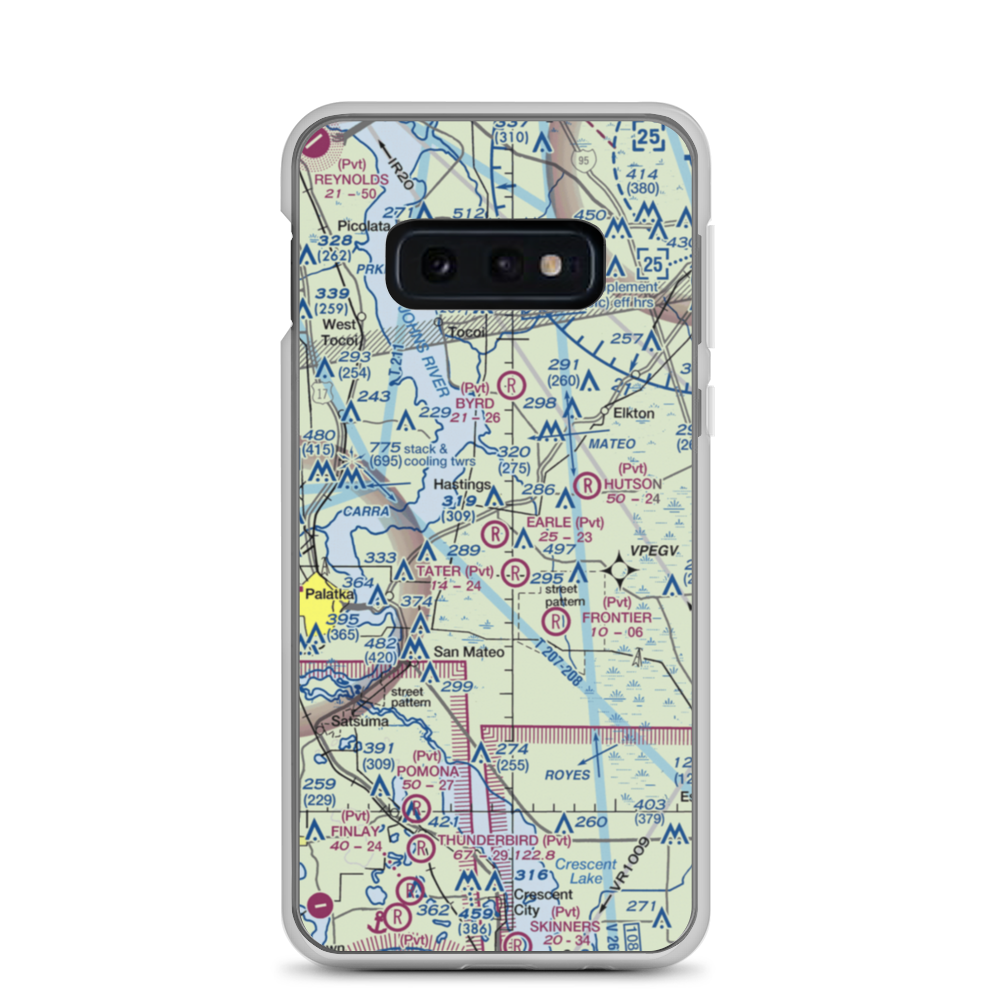 Earle Airpark (13FA) VFR Sectional Samsung Case Samsung Galaxy S10e model shown