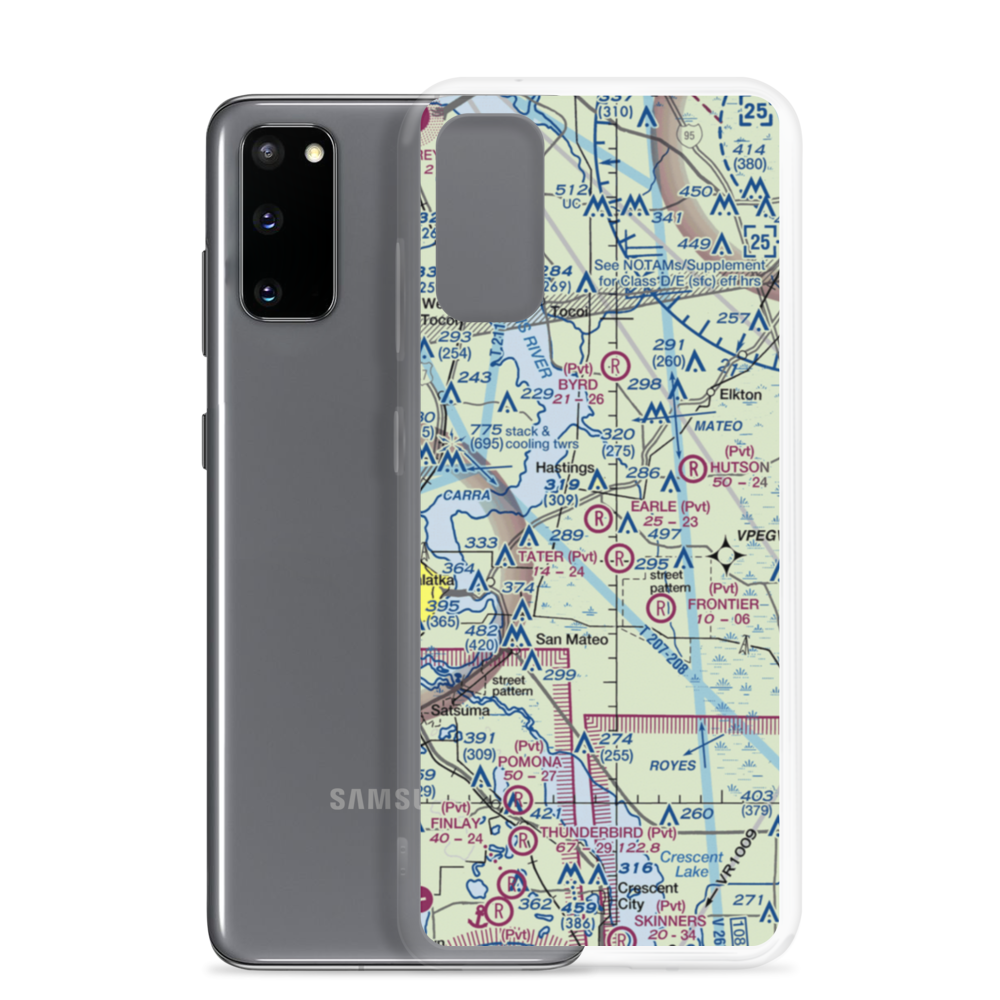 Earle Airpark (13FA) VFR Sectional Samsung Case Samsung Galaxy S20 model shown