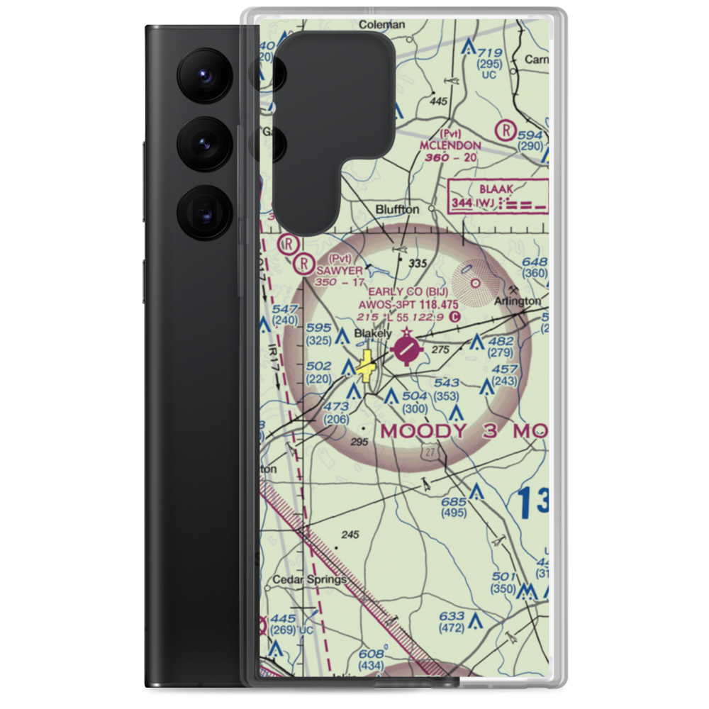 Early County Airport (BIJ) VFR Sectional Samsung Case Samsung Galaxy S22 Ultra model shown