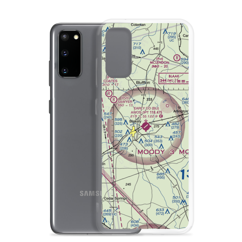 Early County Airport (BIJ) VFR Sectional Samsung Case Samsung Galaxy S20 model shown