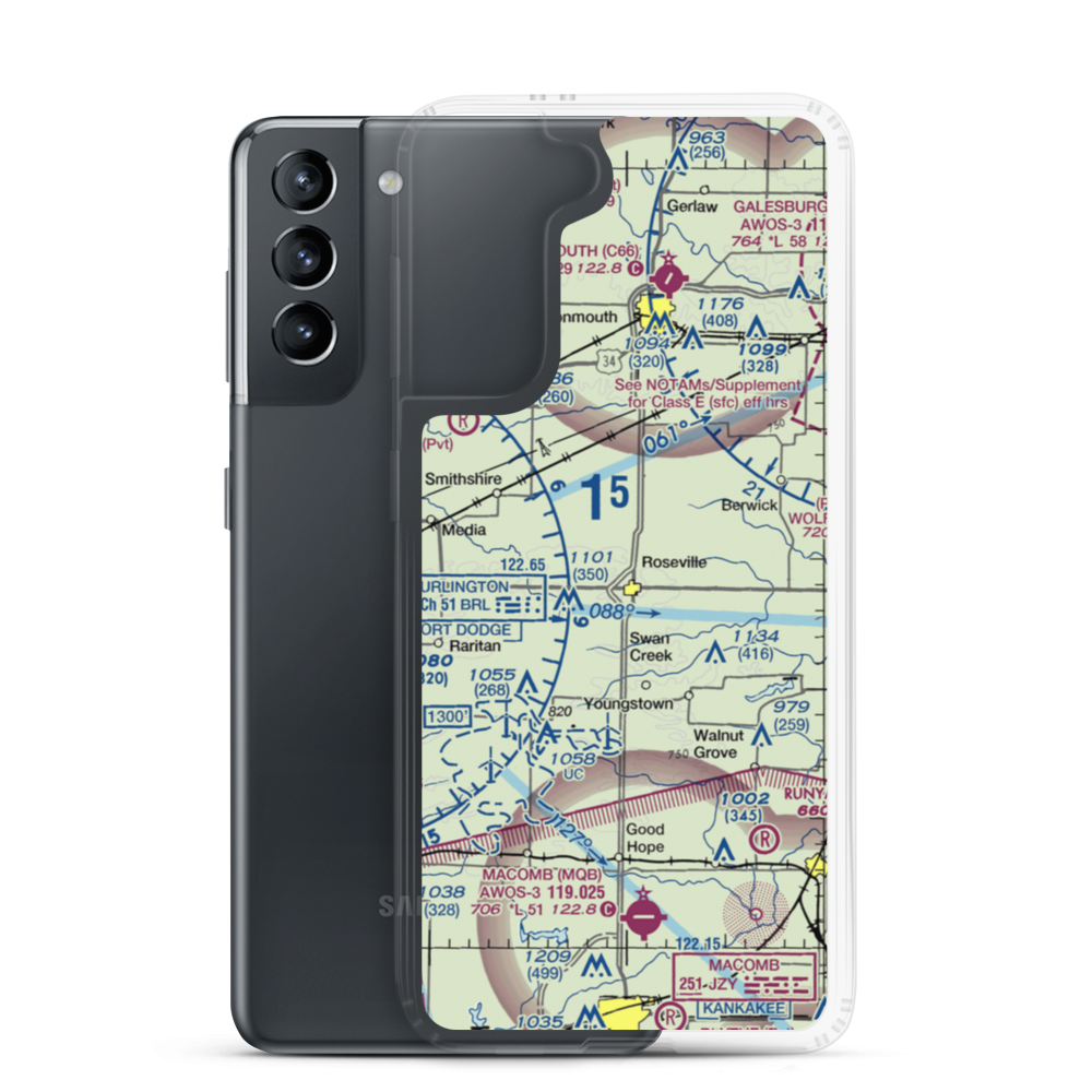 Earp Airport (3IS2) VFR Sectional Samsung Case Samsung Galaxy S21 model shown