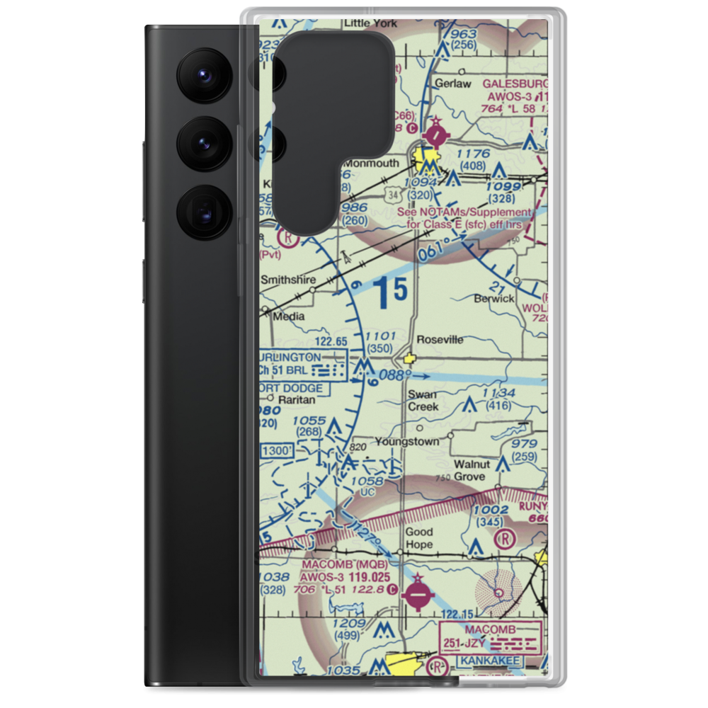 Earp Airport (3IS2) VFR Sectional Samsung Case Samsung Galaxy S22 Ultra model shown